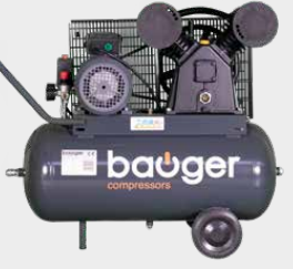 BAUGER Compressor 50L Dubbele Cilinder Metaalwaren Raepsaet Nv